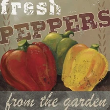 Farm Fresh V Fresh Peppers Fiona Stokes-Gilbert Art Print 12x12