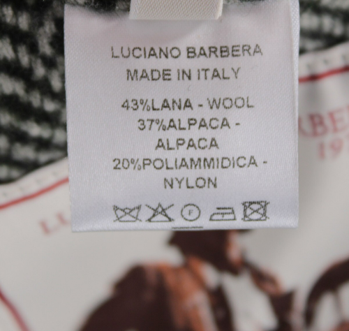 Luciano Barbera NWT Wool Blend Sport Coat Size 50 (40 US) In Green & White - Picture 12 of 14