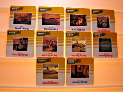 (10) Vintage 1985 Amateur 35mm Color Slides Alaska Cruise Ship Cunard LInes