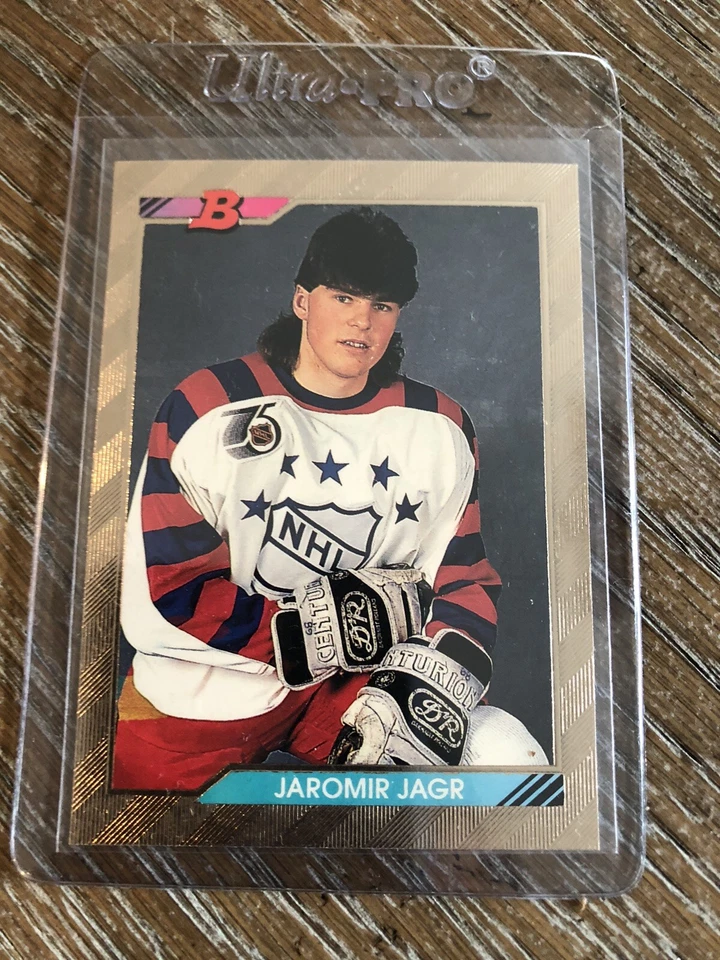 1992 Bowman Gold Foil Hockey JAROMIR JAGR MINT PSA Rare !!! - Image 3 of 3