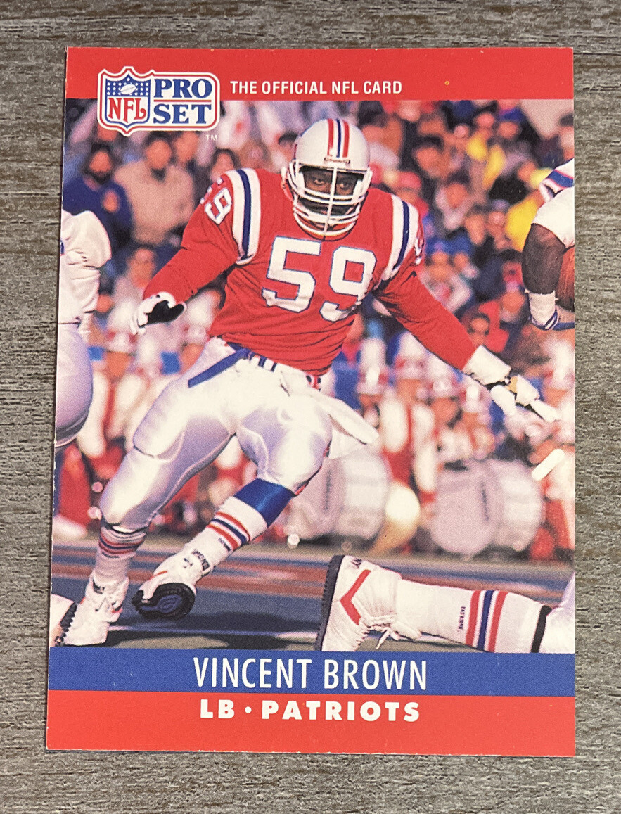 Vincent Brown 1990 Pro Set Patriots #201  *E673*