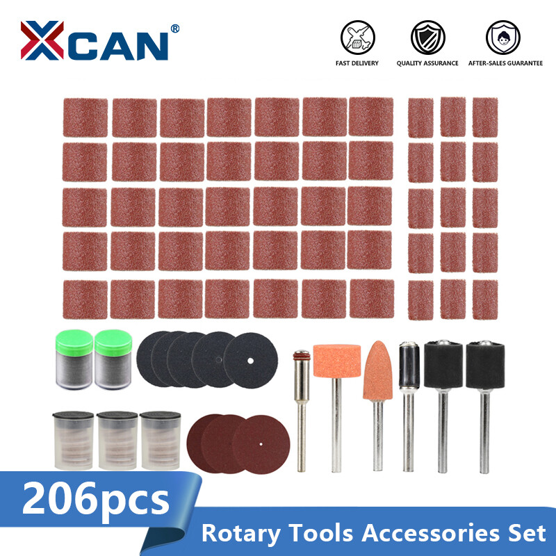 206pcs Rotary Tool Accessories Kit Sanding Polishing Grinding Cutting for Dremel