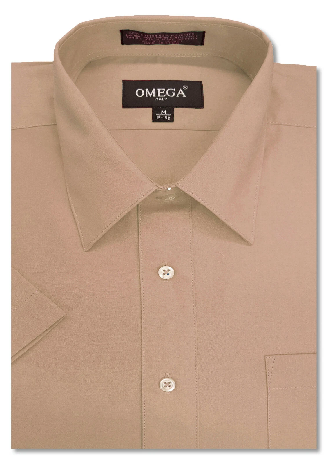 Mens Solid SHORT SLeeve Premium Regular fit Dress Shirts, 26 colors, size S~5XL