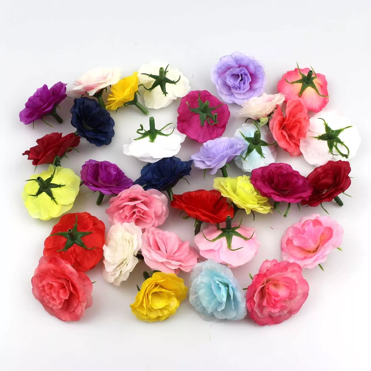 Artificial Silk Rose Flowers Heads Buds Petals Bouquets DIY Crafts Wedding Decor