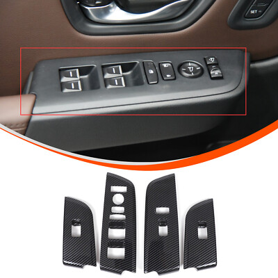 For Honda Pilot 2023-2024 Carbon Fiber ABS Window Lift Button Trim Panel