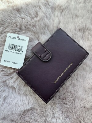 COACH 1941 Accordion Card Case Glovetanned Leather NWT! PLUM MULTI