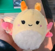 Squishmallows 5  Miry Moth Insect Fuzzy Belly 2023 Yellow Plush Toy NEW MINT
