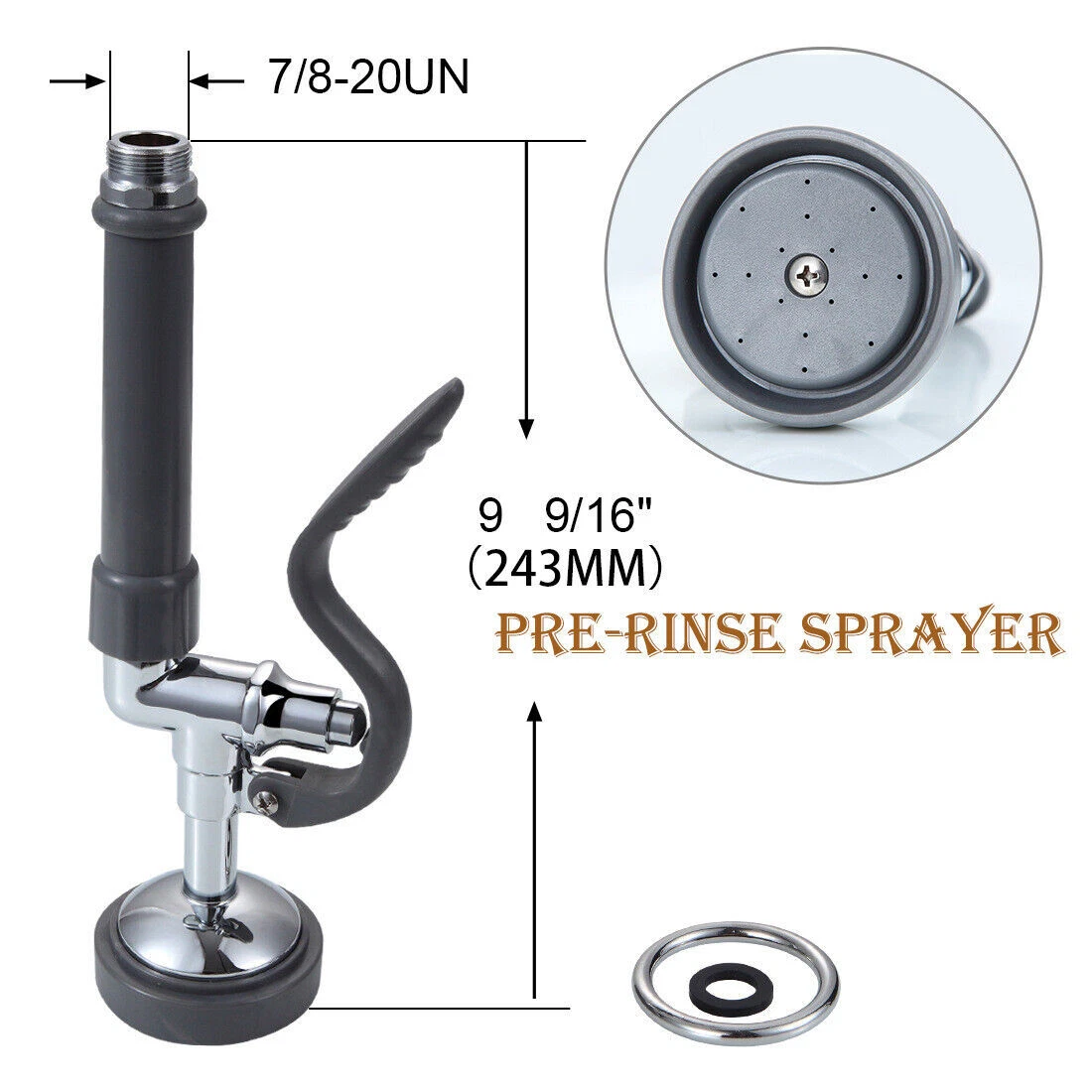 MSTJRY PreRinse Spray Valve With Handle Grip Assembly For, 44 OFF