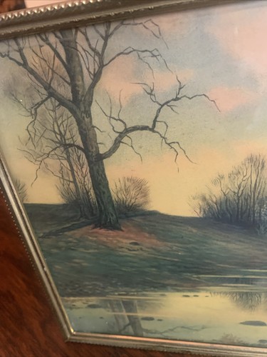 Rare Antique American Framed Knapp Co. Chromolithograph “After The First Frost” - Picture 16 of 20