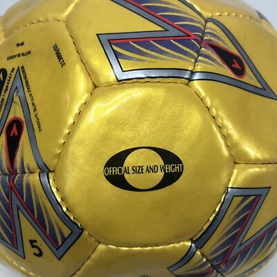 ⭐️mitre⭐️ Retro Mitre Neutron Soccer Ball - Gold Size 5 Ships Deflated