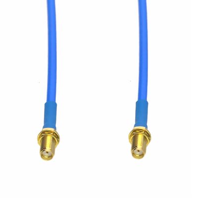 RF double SMA female Nut bulkhead RG402 .141'' Flexible Semi-Rigid Jacket 4~40''