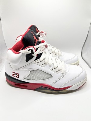 2013 Air Jordan 5 Retro 'Fire Red' OG Men Size 8 White Red 136027
