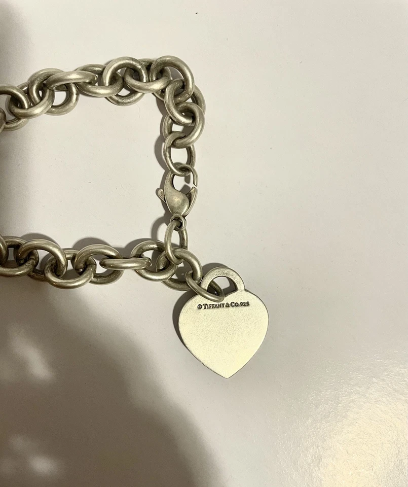 Tiffany & Co. Return to Tiffany NY, pulsera grande con dije de corazón, .925 Foto 4 de 4