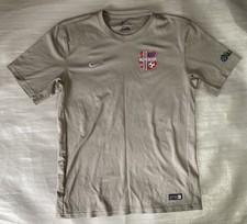 Nike Dri-Fit Fram SK Soccer T-Shirt Men's M Gray Athletic Short Sleeve Crew Neck