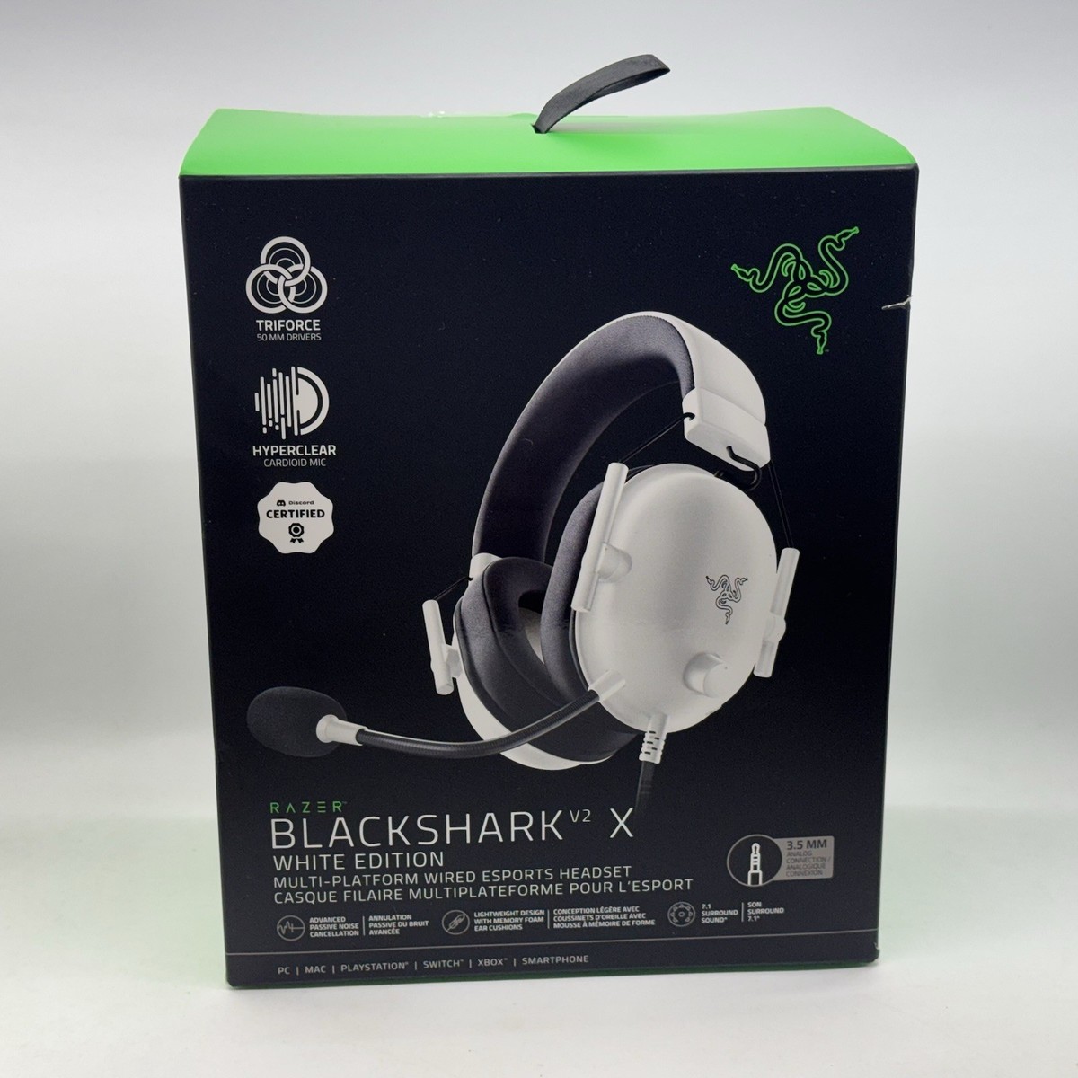 Razer BlackShark V2 X White Edition Wired 3.5 Esports Headset