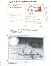 Wake Island Cover Sent Christmas Eve On Postcard 1982 US Scott 1855 Crazy Horse