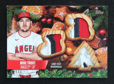 2025 Topps Holiday Mike Trout Holiday Shaped Relic #04/10 #HSR-MT