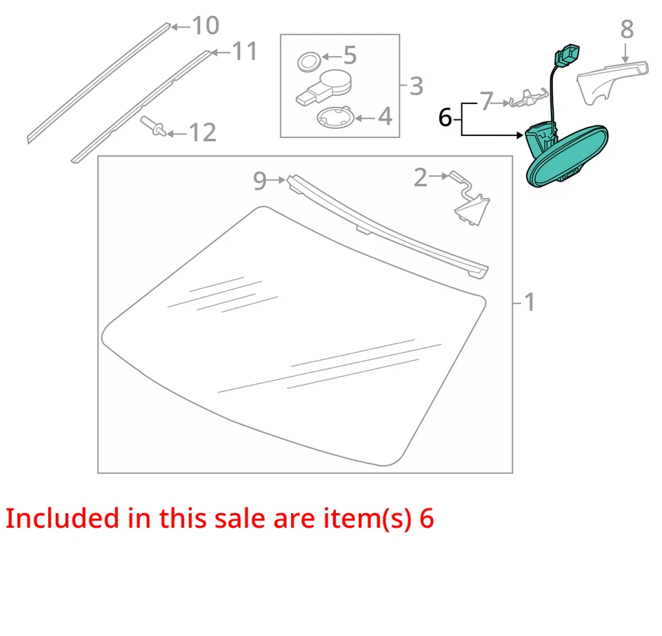 2015-2018 Audi Q3 Interior Rear View Mirror Oem B6SEY - Image 3 of 4