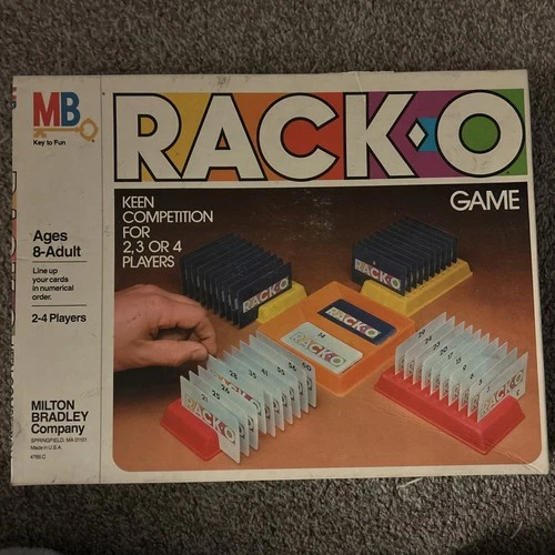 1980 Milton Bradley RACK-O-CARD Game Complete. Vintage.  Made USA.