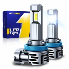 AUTOONE 2x H11 LED Headlight Kit Low Beam Bulbs Super Bright 6500K White 30000LM