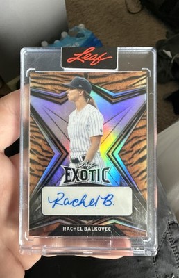 2022 Leaf Exotic - Base Autographs Rachel Balkovec #EA-RB1 Tiger /10 (AU, RC)