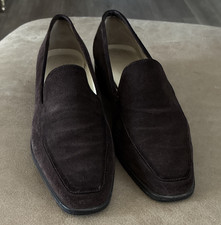 Salvatore Ferragamo Women s Brown Suede Slip-...