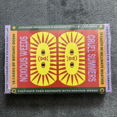 Vicious Gardens Boardgame Cruel Summers/Noxious Weeds Expansions NEW; Sealed