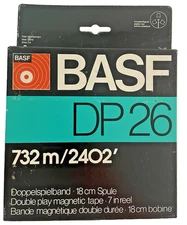 BASF DP26 LH Reel to Reel Recording Tape, DP, 7" Reel, 2400 ft  Vintage  NEW