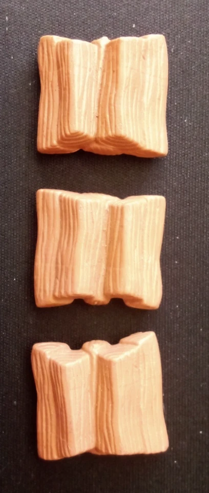 PLAYMOBIL Accessoires - Lot de 3 Buches Cheminée feu Père Noel - Photo 1/1