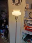 Antique Vintage Art Deco Torchiere Floor Lamp With Milk Glass/Bell Lamp Shade  — photo 5