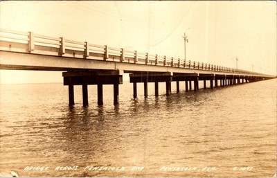 1941 Pensacola Bay Bridge Postcard E.C. Kropp Co. ''Things Has Changed'' Message