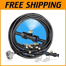 75FT Misting Cooling System with 28 Brass Nozzles