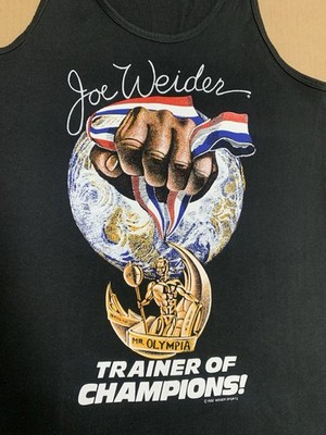 90's Weider Muscle GEAR Tank Top ''TRAINER OF CHAMPIONS'' - SMALL- Made in CANADA