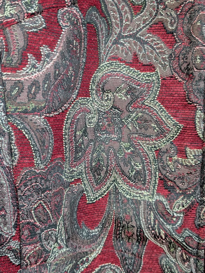 Chaqueta Blazer De Colección Erika Tapestry Plus 2X Roja Artística Cachemira Floral Cremallera Completa Nueva con Etiquetas Foto 4 de 4