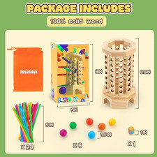 Montessori Wooden Board Game for Kids 3-6 Years - Educational Learning Toy wi...