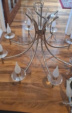 Elstead Brightwell 8 Light Polished Nickel ChandelierIn Good Condition 