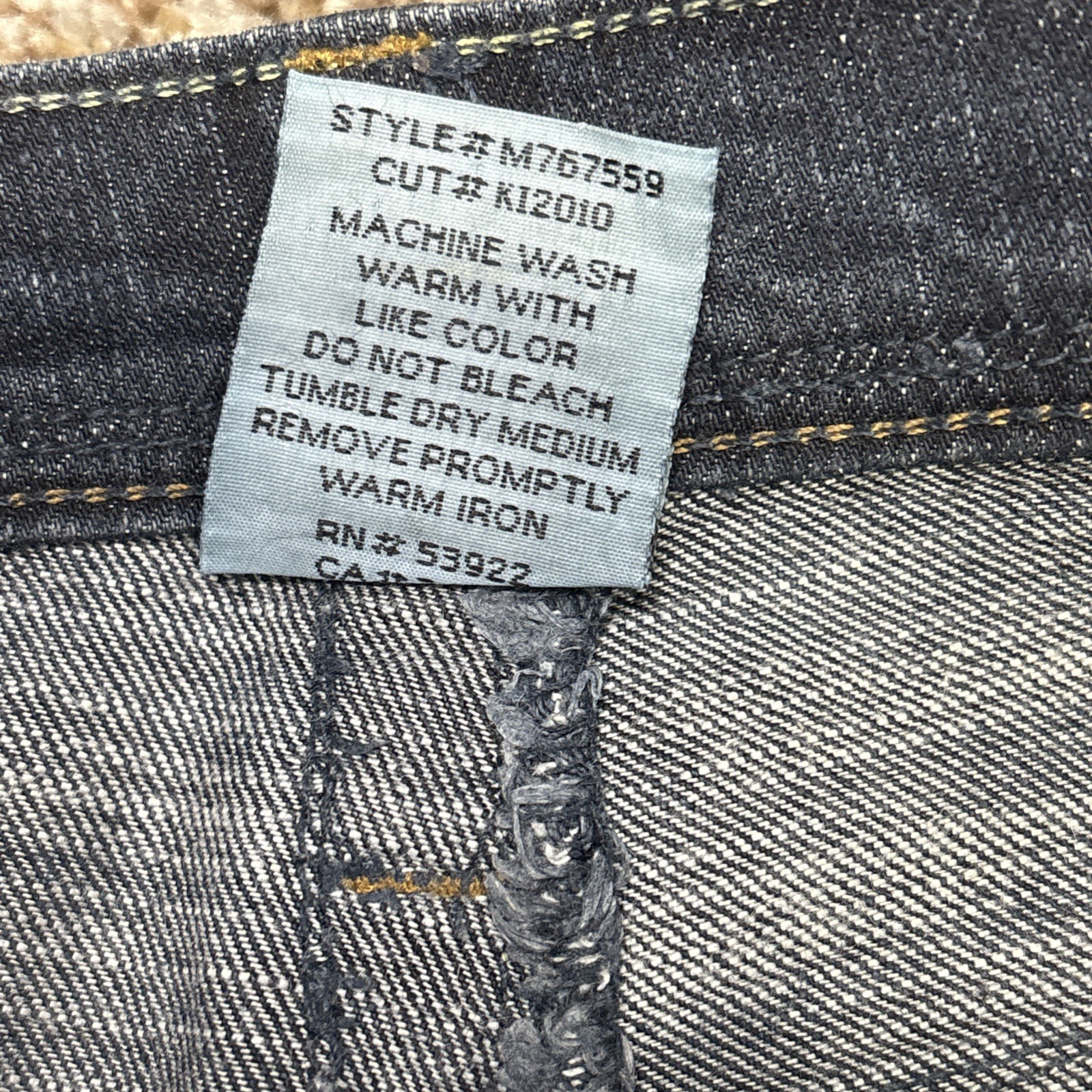 Vintage Z Cavaricci Women’s Size 14 Dark Blue Stretch Denim Jeans Fits 35 X 25 - View 6