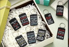 Inspirational Quote Keychain Stainless Steel Motivational Gift Choose Design