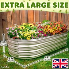 Galvanized Raised Garden Bed for Outdoor Durable Metal Vegetable Plant Box Kit
