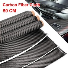 40" x 20    Real Carbon Fiber Fabric Cloth Roll 3k 200gsm 2x2 Twill Weave Black