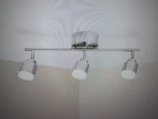 Hampton Bay 19 in. 3-Light Brushed Steel Integrated LED Track Lighting Kit