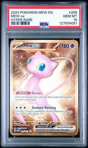 Mew ex 205/165 Hyper Rare 151 SV2a Pokemon TCG PSA 10