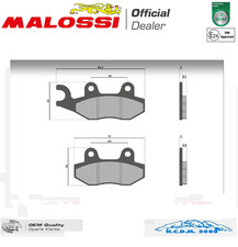 PASTIGLIE FRENO ANTERIORE MALOSSI SPORT KYMCO VIVIO 125 2000