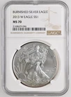 2013-W BURNISHED AMERICAN SILVER EAGLE S$1 NGC MS 70 Certified Coin