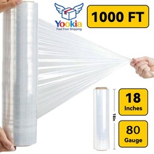 1 Roll Hand Stretch Plastic Film Shrink Pallet Wrap 18" X 1000 FT Heavy Duty