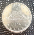 1966, Canada, 1 Dollar Silver Coin, 80%, Queen Elizabeth, Estate Sale.