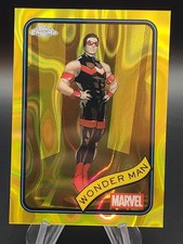 2025 Topps Chrome Marvel Yellow Lava #100 Wonder Man Refractor