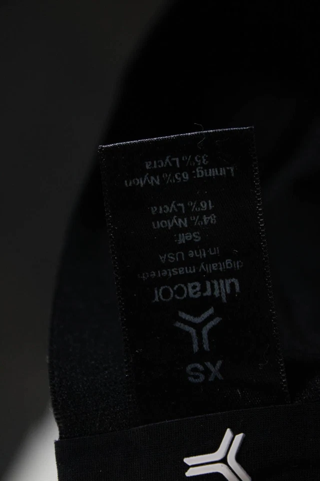 Leggings al tobillo elásticos Ultracor Lightning Bolt para mujer negros tono plateado talla XS Foto 4 de 4