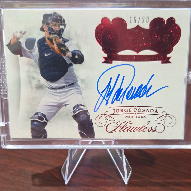 Panini Flawless 2018 Memorable Marks Jorge Posada Auto 16/20 #MM-JP