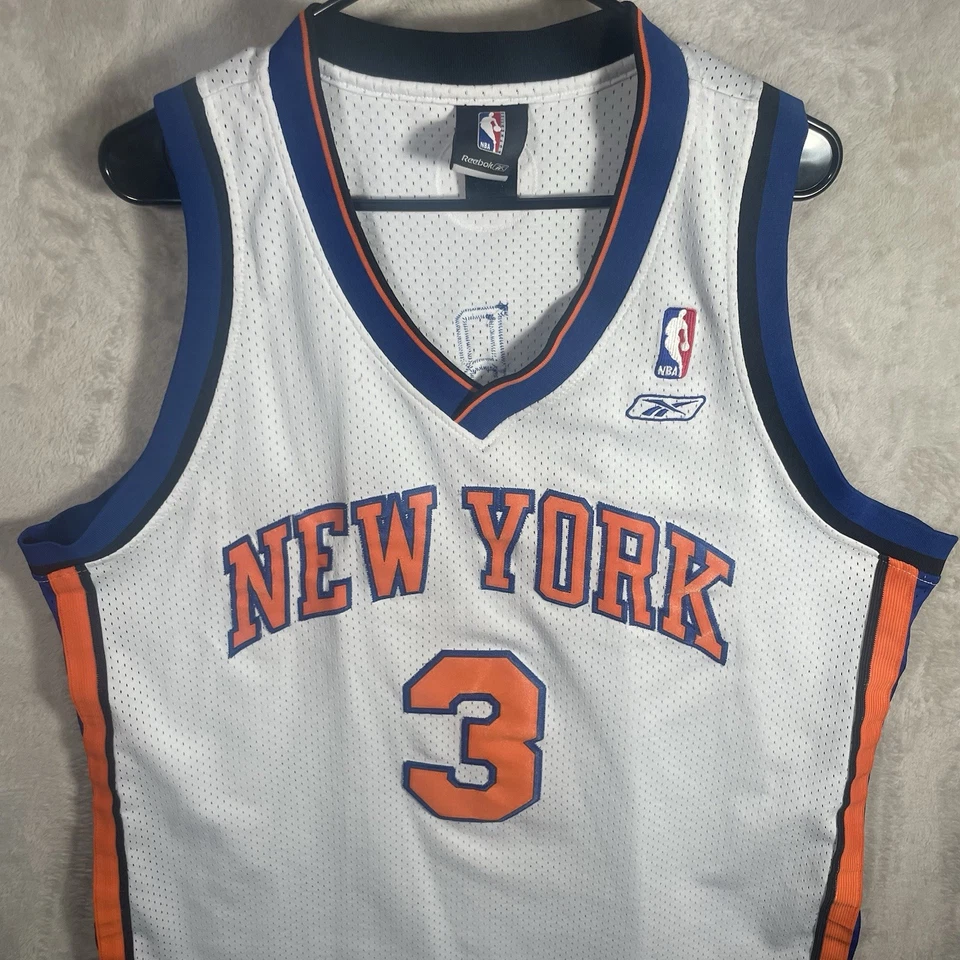 Stephon Marbury New York Knicks Reebok Jersey Adult XL+2 White Orange Men’s 2569 - Image 3 of 4